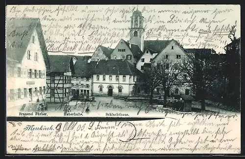 AK Messkirch, Brauerei Fürber, Haberhalle, Schlachthaus