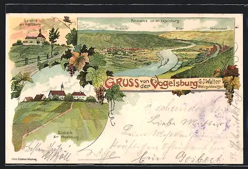 Lithographie Volkach, Weingut G. J. Walter