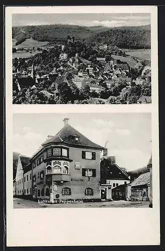 AK Pappenheim, Totalansicht, Gasthaus Braustübl