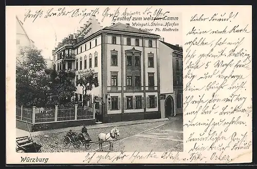 AK Würzburg, Gasthof zum weissen Lamm, Bes. Ph. Hochrein