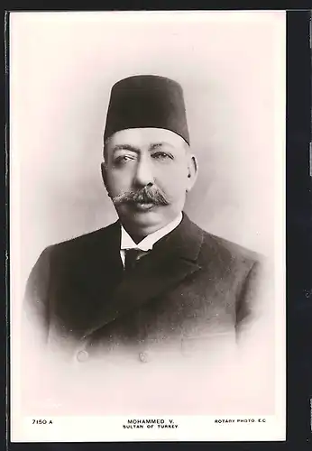 AK Mohammed V., Sultan der Türkei im Anzug