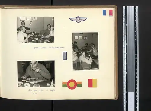 Fotoalbum mit 67 Fotografien Bundeswehr, Grundausbildung 1969, Panzer, NATO, Jugendlager, Uniform