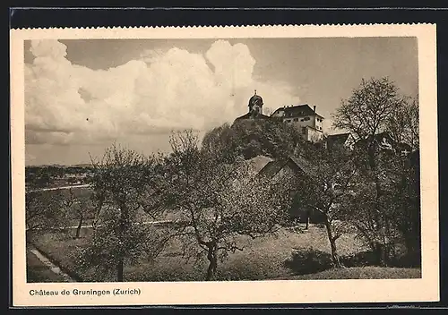 AK Grüningen, Chateau, Blick zum Schloss