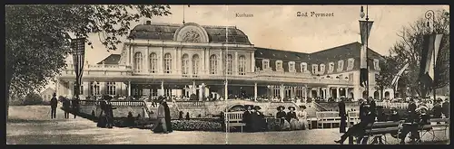 Klapp-AK Bad Pyrmont, Blick auf das Kurhaus