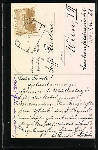 AK Drei kleine Kinder singen der Mama ein Ständchen, Herzliche Muttertagsglückwünsche