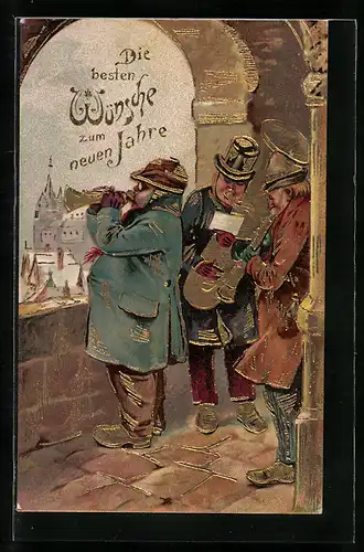 AK Blasmusiker spielen die besten Wünsche zum neuen Jahre