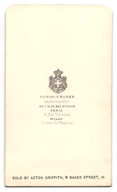 Fotografie Duroni & Murer, Paris, Portrait Guiseppe Garibladi, italienischer Freiheitskämpfer 1