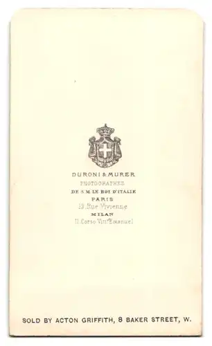 Fotografie Duroni & Murer, Paris, Portrait Guiseppe Garibladi, italienischer Freiheitskämpfer