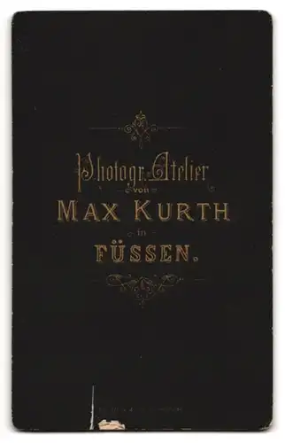Fotografie Max Kurth, Füssen, Portrait Eisenbahner in Uniform mit Orden and er Brust