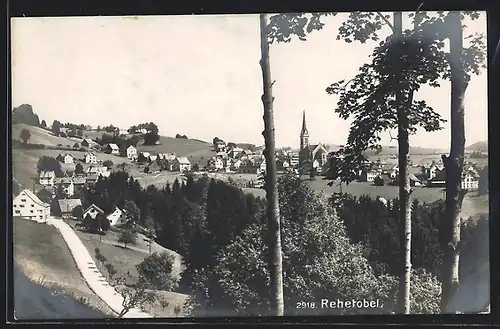 AK Rehetobel, Ortsansicht durch Bäume