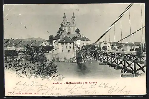 AK Aarburg, Kettenbrücke und Kirche