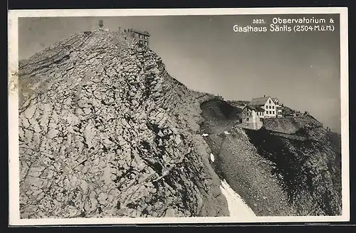 AK Gasthaus zum Säntis, Hütte mit Observatorium