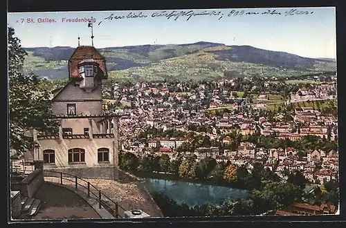 AK St. Gallen, Blick vom Freudenberg