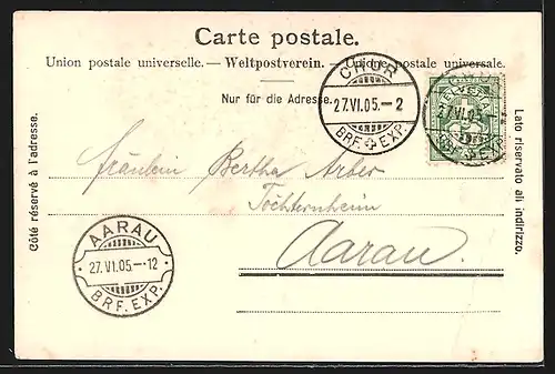 AK Chur, Ortsansicht in den Bergen