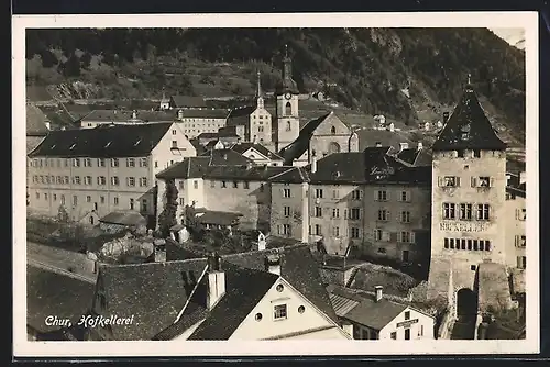 AK Chur, Teilansicht mit Gasthof Hofkellerei