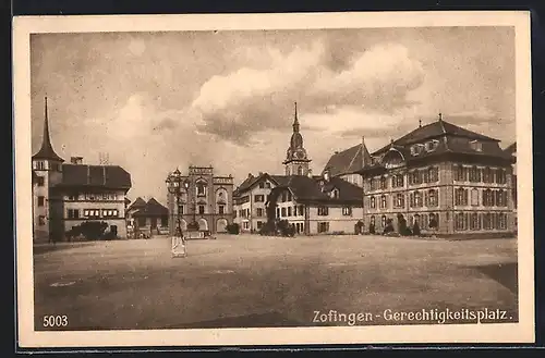 AK Zofingen, Strassenpartie am Gerechtigkeitsplatz