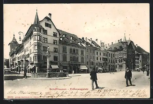 AK Schaffhausen, Passanten am Frohnwagplatz