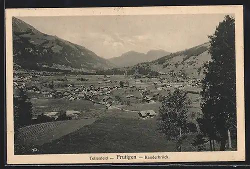 AK Frutigen, Ortsansicht mit Landschaft