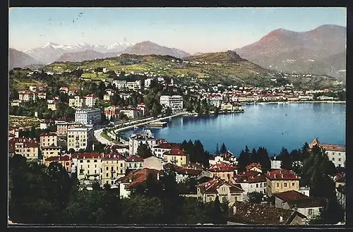 AK Lugano-Paradiso, Ortsansicht mit Umgebung