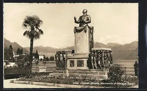 AK Locarno, Monumento a Guiseppe Cattori