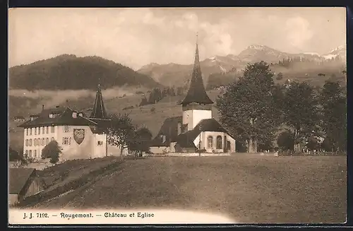 AK Rougemont, Chateau et Eglise