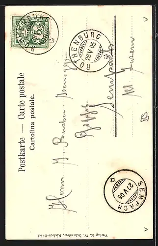 AK Basel, Strassenpartie am Spalenthor