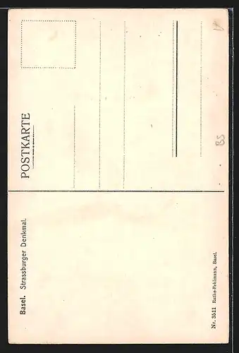 AK Basel, Strassburger Denkmal