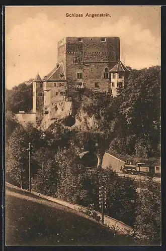 AK Angenstein, Schloss mit Eisenbahntunnel
