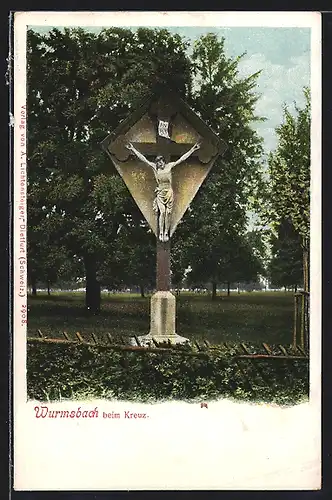 AK Wurmsbach, Partie beim Kreuz