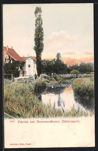 AK Romanshorn, Ortspartie an der Salmsach