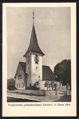 AK Cham, Projektiertes protestantisches Kirchlein 1914