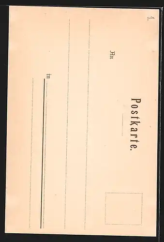 Lithographie Heilbronn a. Neckar, Rathaus und Kätchenburg