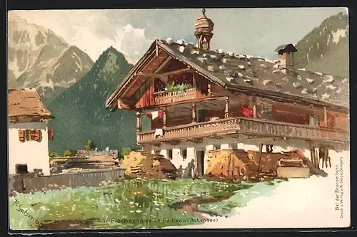 Künstler-AK P. Schmohl: Pertisau, Fischerhaus