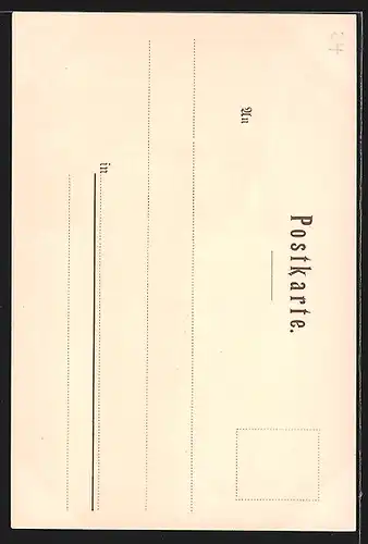 Künstler-Lithographie P. Schmohl: Ulm, Blick zum Münster