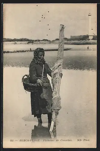 AK Berck-Plage, Pêcheuse de Crevettes