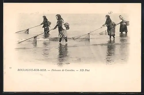 AK Boulogne-sur-Mer, Pêcheuses de Crevettes