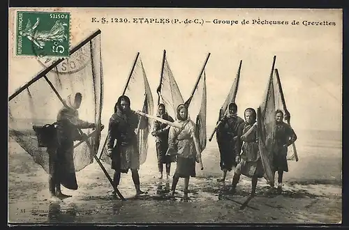 AK Etaples, Groupe de Pêcheuses de Crevettes