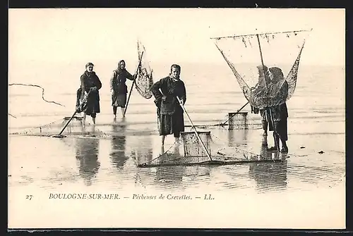 AK Boulogne-sur-Mer, Pêcheuses de Crevettes