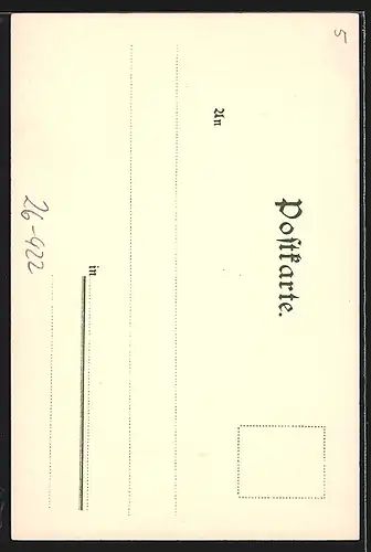 Lithographie Braunschweig, Partie am Burggraben
