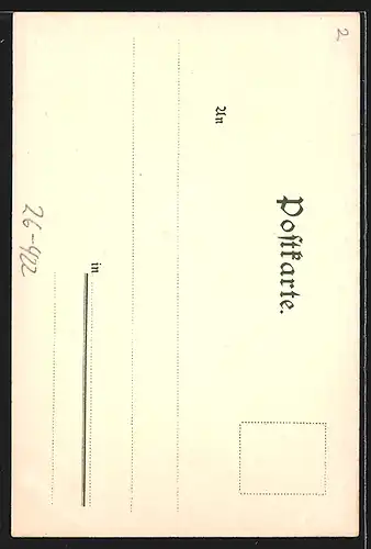 Künstler-AK Braunschweig, Burgplatz mit Löwendenkmal