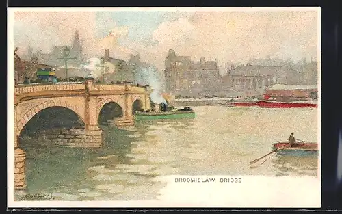 Künstler-AK Henri Cassiers: Broomielaw Bridge