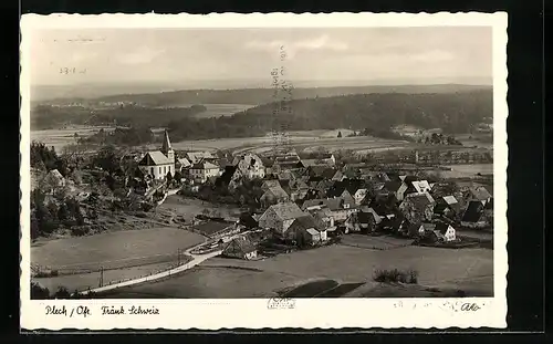 AK Plech i. Ofr. /Fränk. Schweiz, Teilansicht mit Kirche