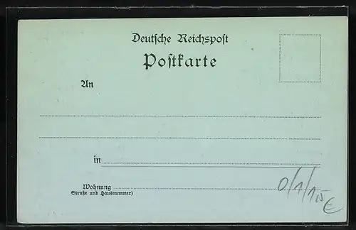 Mondschein-AK Werder /Havel, Ortsansicht mit Wasserblick von oben, Baumblüte