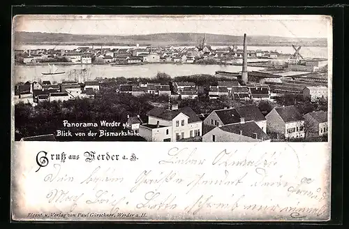 AK Werder /Havel, Blick von der Bismarckshöhe