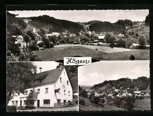 AK Högen, Panorama und Gasthof zum Stern