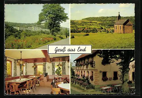 AK End, Gasthof-Pension Adlerbräu, Kirche