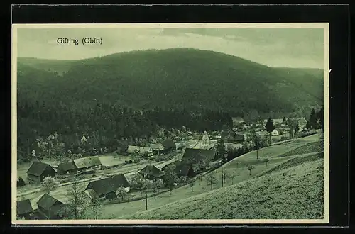 AK Gifting /Obfr., Gesamtansicht vom Ort mit Bergen