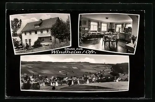 AK Windheim /Ofr., Gasthaus Haus Silberhütte, Ortsansicht