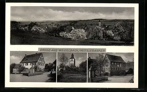 AK Weidelbach / Mittelfranken, Gebäudeansicht, Panorama