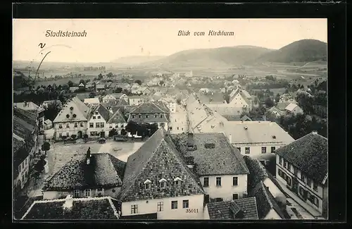AK Stadtsteinach, Blick vom Kirchturm auf den Ort